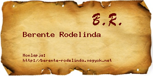 Berente Rodelinda névjegykártya